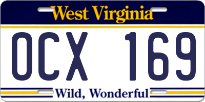 WV license plate OCX169