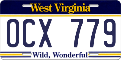 WV license plate OCX779