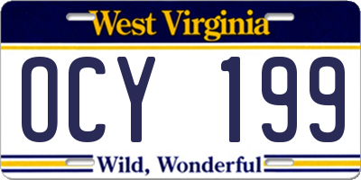 WV license plate OCY199