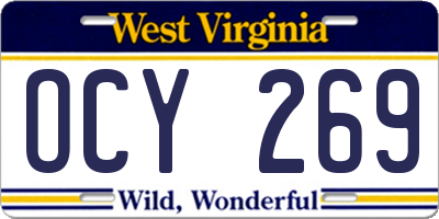WV license plate OCY269