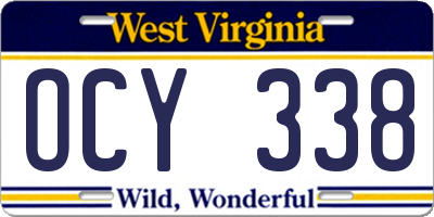 WV license plate OCY338