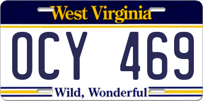 WV license plate OCY469