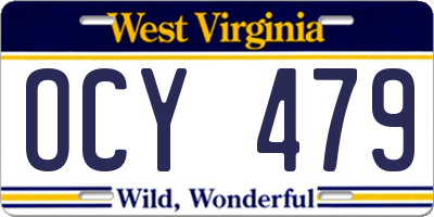 WV license plate OCY479