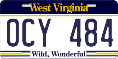 WV license plate OCY484