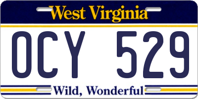 WV license plate OCY529