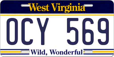 WV license plate OCY569