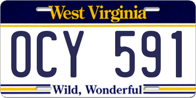 WV license plate OCY591