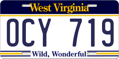 WV license plate OCY719