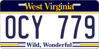WV license plate OCY779