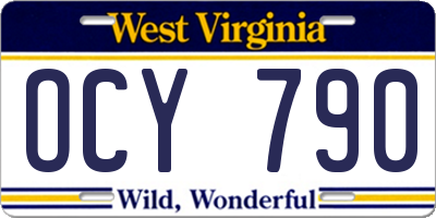 WV license plate OCY790