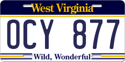 WV license plate OCY877