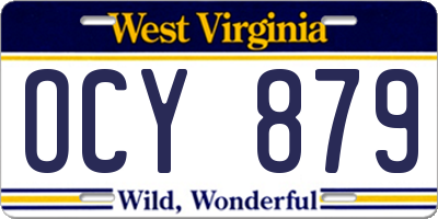 WV license plate OCY879