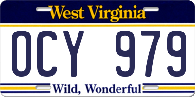 WV license plate OCY979