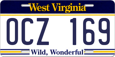 WV license plate OCZ169