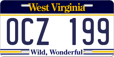 WV license plate OCZ199