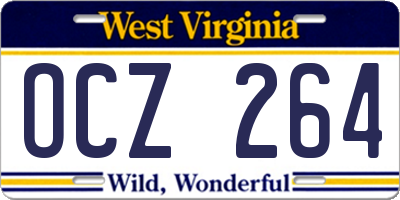 WV license plate OCZ264