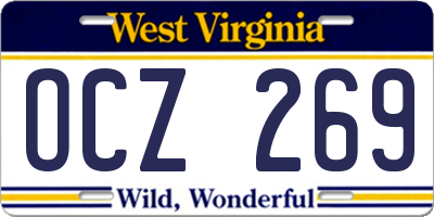 WV license plate OCZ269