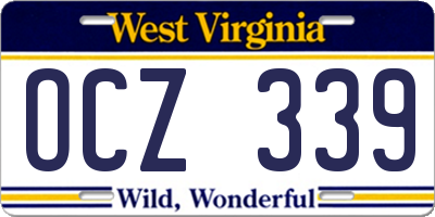 WV license plate OCZ339