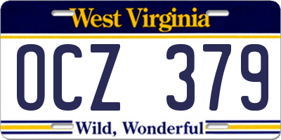 WV license plate OCZ379