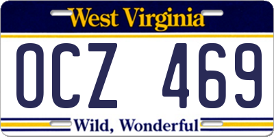 WV license plate OCZ469