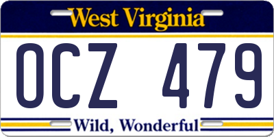 WV license plate OCZ479