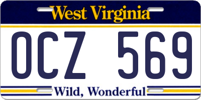 WV license plate OCZ569