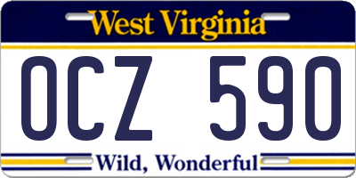WV license plate OCZ590