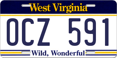 WV license plate OCZ591