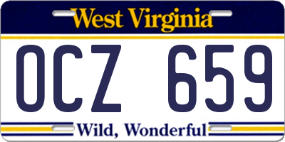 WV license plate OCZ659