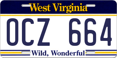 WV license plate OCZ664