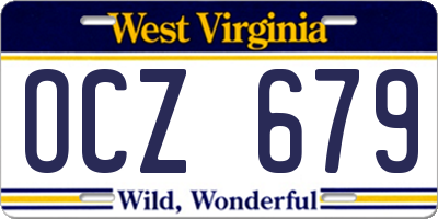 WV license plate OCZ679