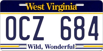 WV license plate OCZ684