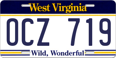 WV license plate OCZ719