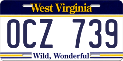 WV license plate OCZ739