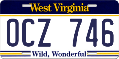 WV license plate OCZ746