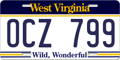 WV license plate OCZ799