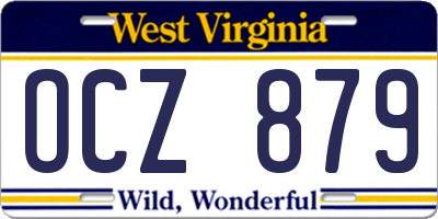 WV license plate OCZ879