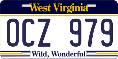 WV license plate OCZ979