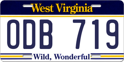 WV license plate ODB719