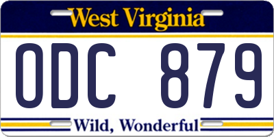 WV license plate ODC879