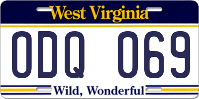 WV license plate ODQ069