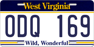WV license plate ODQ169