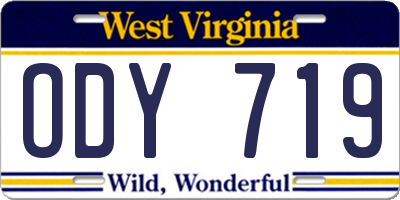 WV license plate ODY719