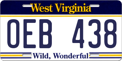 WV license plate OEB438