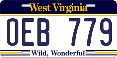 WV license plate OEB779