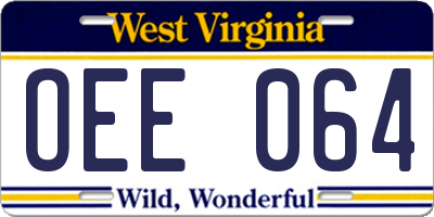 WV license plate OEE064