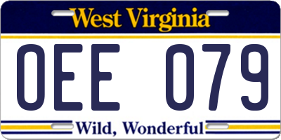 WV license plate OEE079