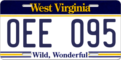 WV license plate OEE095
