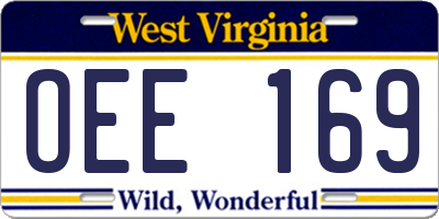 WV license plate OEE169
