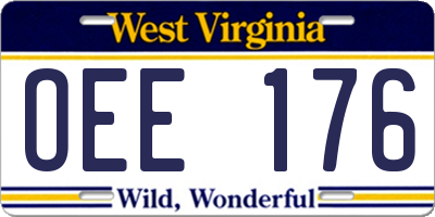 WV license plate OEE176
